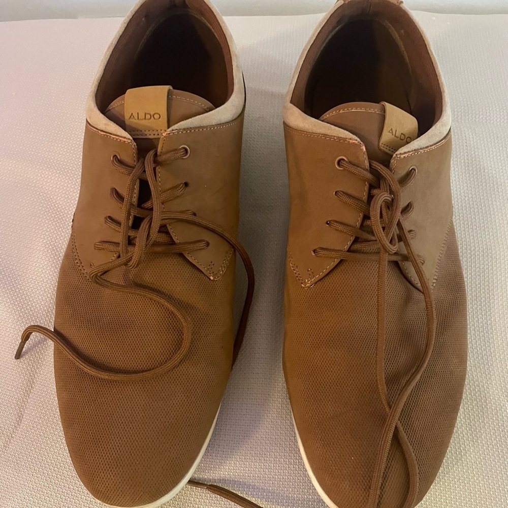 Aldo Mens Leather Suede Casual Shoes 13.5